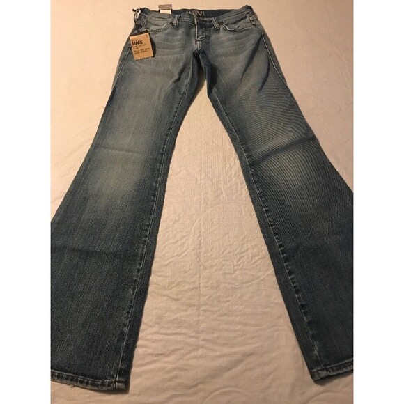 Mavi Women's Jeans Marie Super Low Flare Stretch Distressed Size 25 X 31 NWT - Picture 2 of 10
